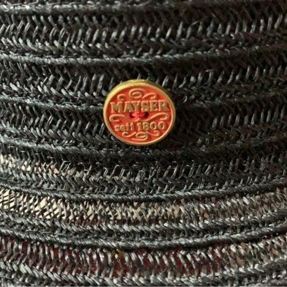 Mayser Jennifer Black Woven Curque Noir Braided Band Fedora Size Medium main image 7